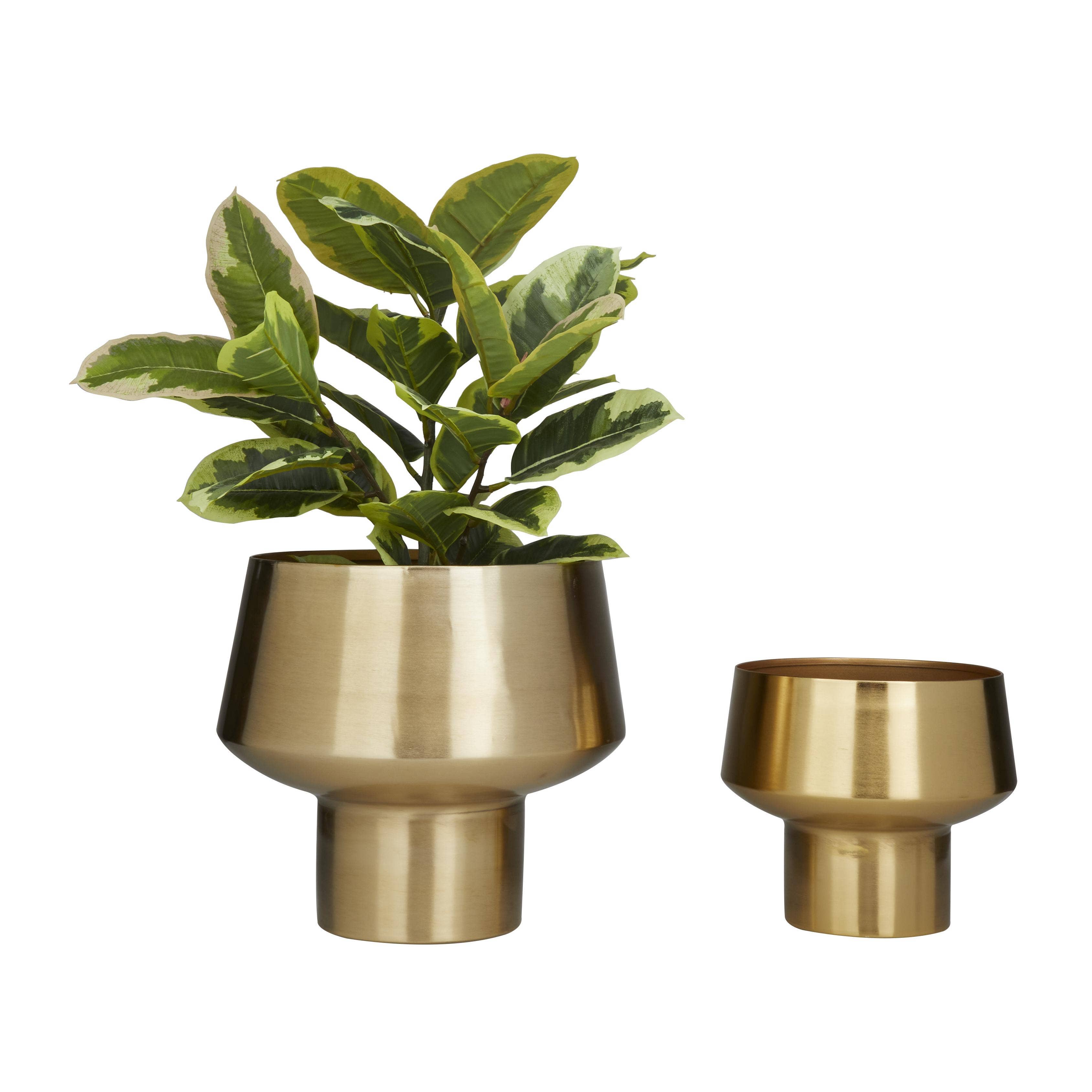 Deco Marché - Wholesale Plant Pot - Glam Gold Metal Planter Set1