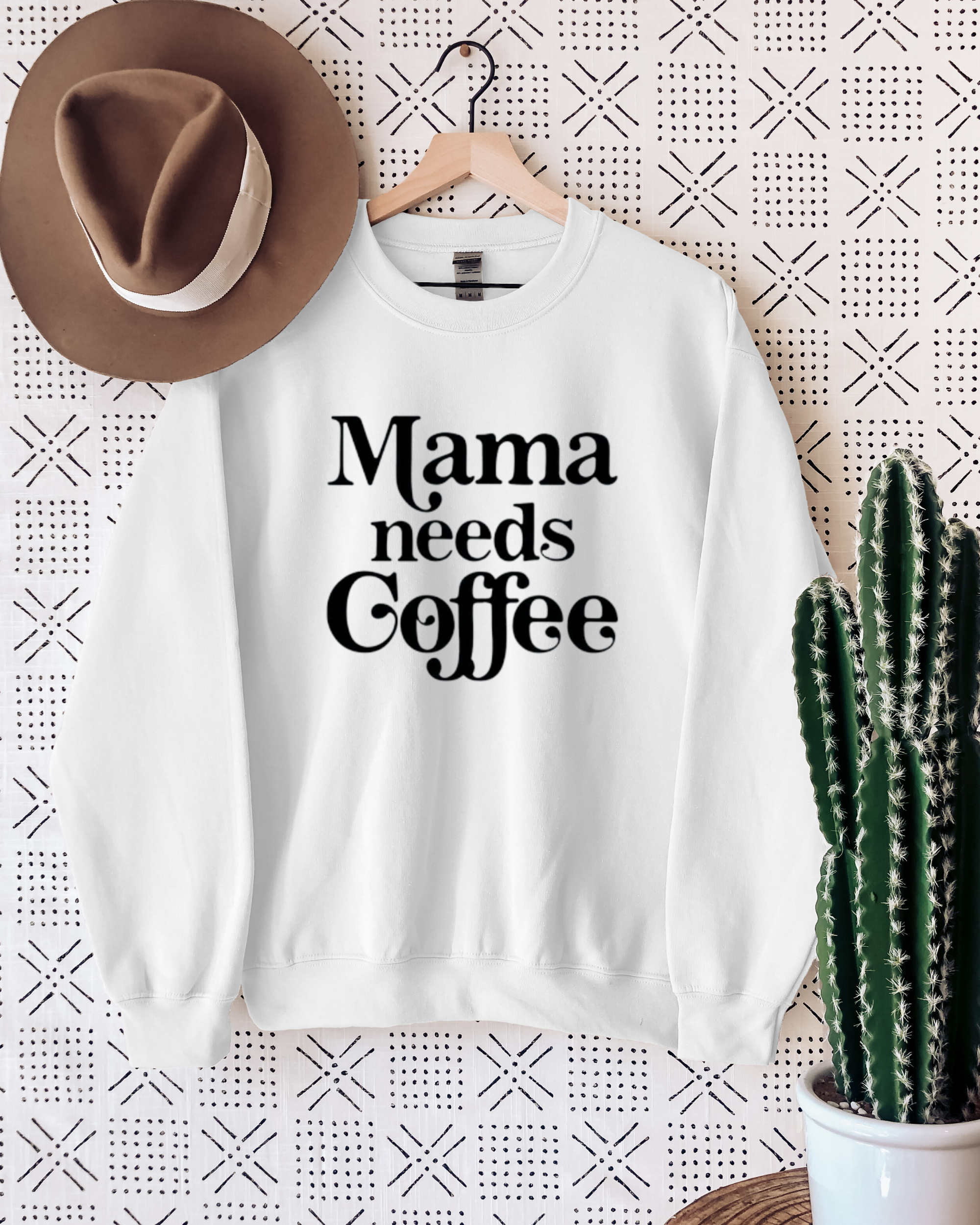 Desert Raine – wholesale Graphic sweatshirt – Women’s – Mama Needs Coffee - Crewneck Sweatshirt1