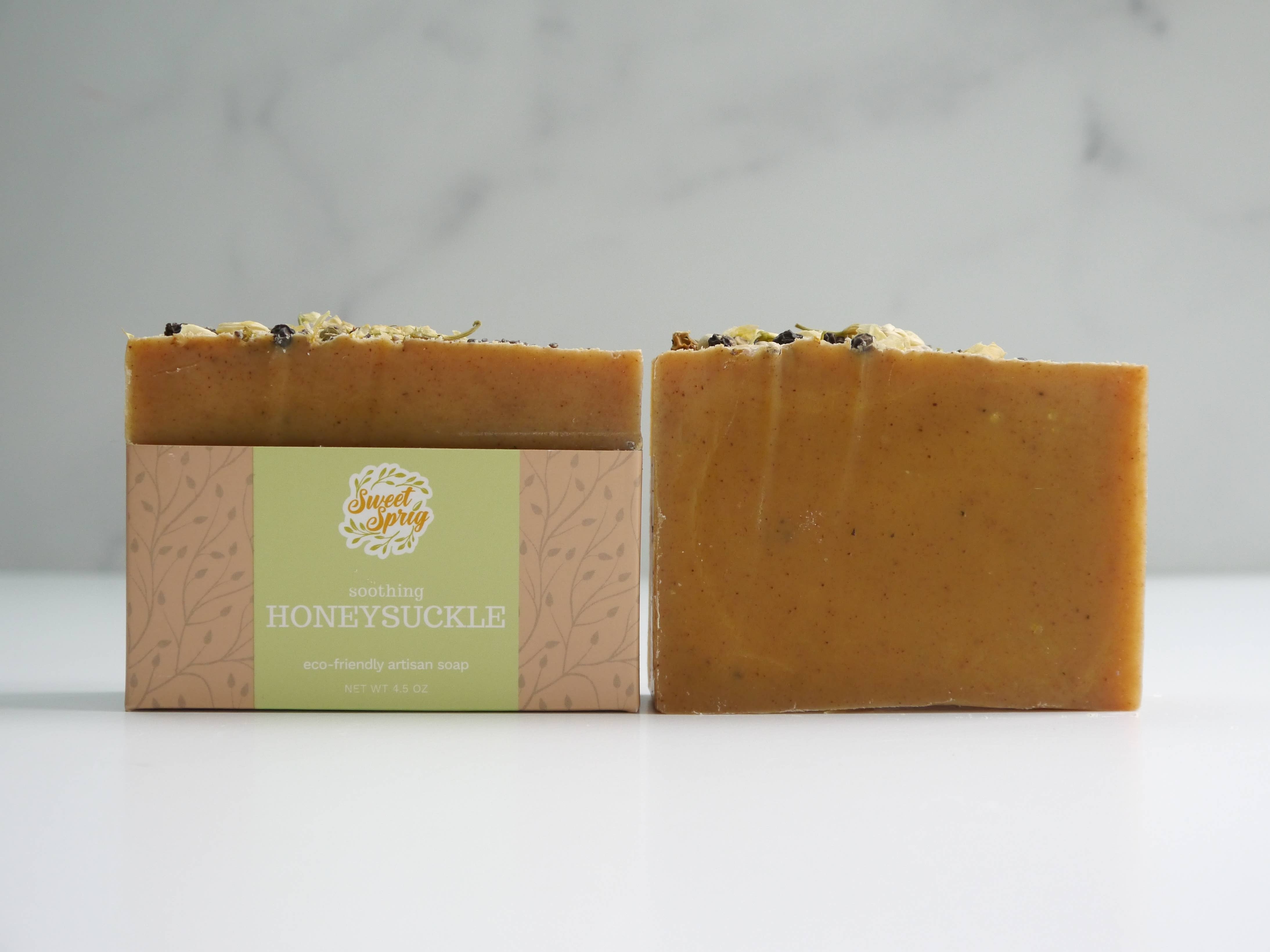 Sweet Sprig - Vente Pains de savon - Barre de savon artisanale au chèvrefeuille2