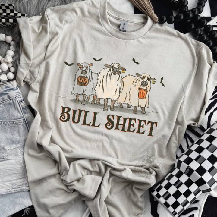 Bull Sheet Graphic Tshirt & Crew for wholesale by The Branded Blue Roan