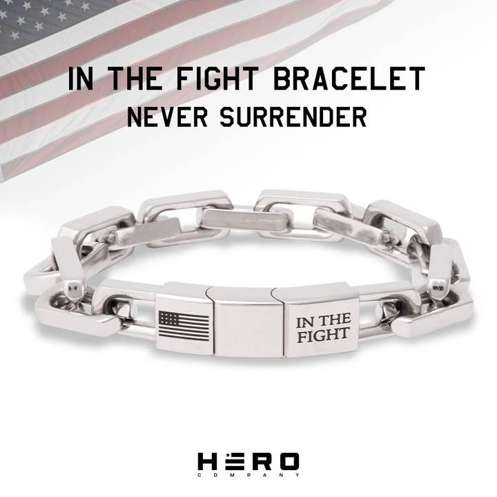 In The Fight-Never Surrender Bracelet : Helps Pair Veterans With A Service Dog or Shelter Dog -Faire for wholesale by The Hero Company