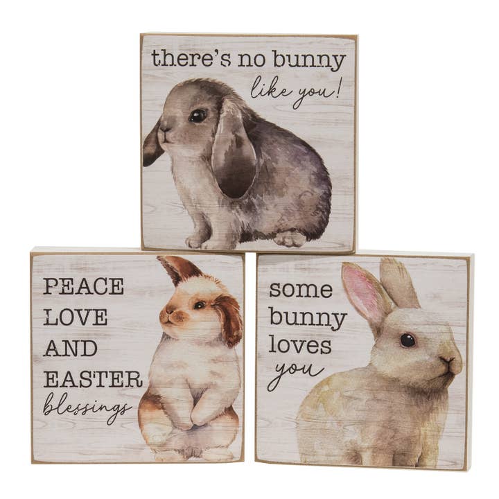 Bunny Love Square Block - 3 Asstd. för wholesale av Col House Designs
