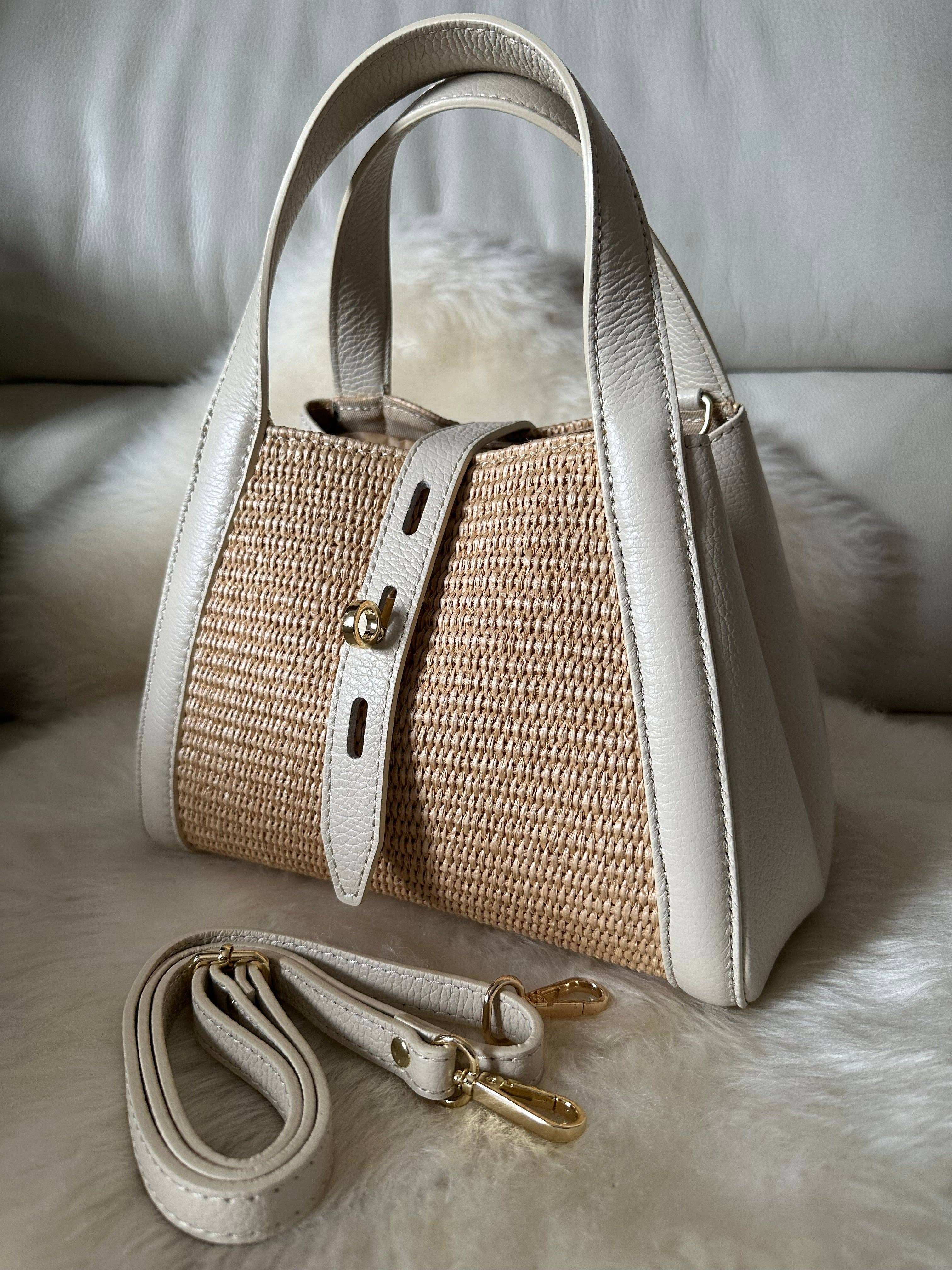 Zhade - Wholesale Top Handle Bag - Women's - ARUBA - raffia and leather1