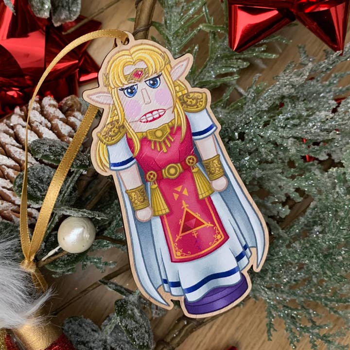 Princess Zeldacracker Wooden Decoration for wholesale by Pure Dead Brilliant Store