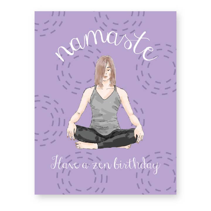 NAMASTE GREETING CARD for wholesale by Donovan Designs