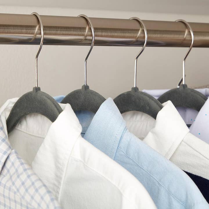 HangAroma - Wholesale Clothes Hangers - Premium Non-slip Scented Velvet Hangers - Heavy Duty Clothes Hanger - Ultra Thin Space Saving 360 Degree 12 Pack French Lavender