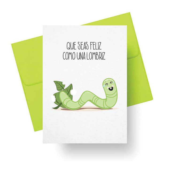 Paper Tacos® - Venta al por mayor Tarjetas de cumpleaños - Feliz Como Una Lombriz