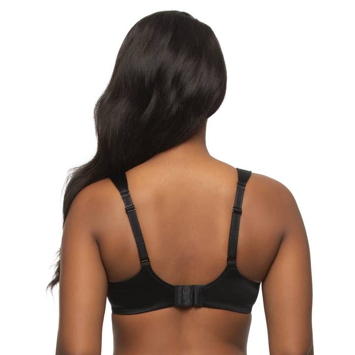 Stellar Satin Unlined Underwire Bra - Black for wholesale on Faire