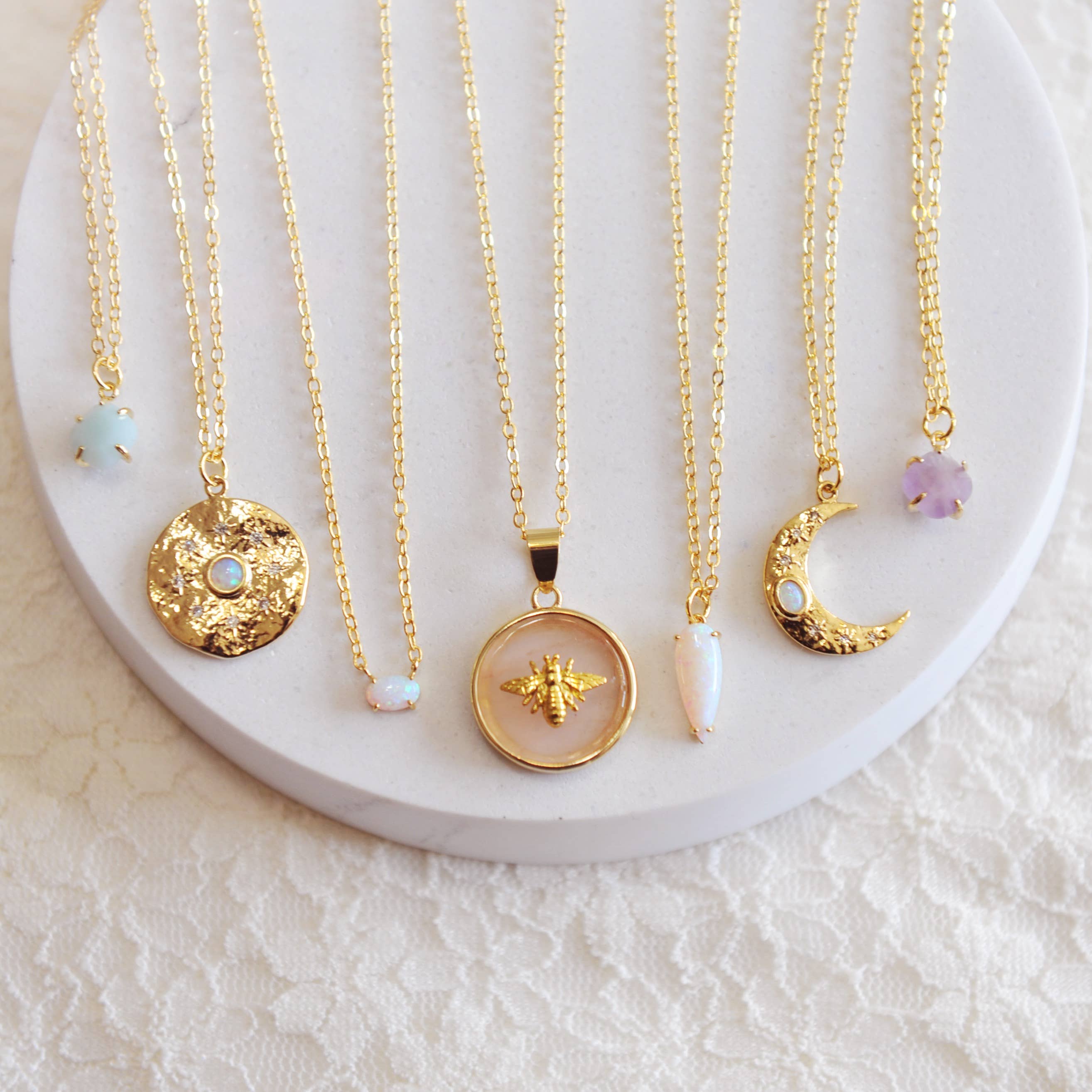 Oh So Lovely - Wholesale Pendant/Charm Necklace - Lola Bee Necklace Rose Quartz6