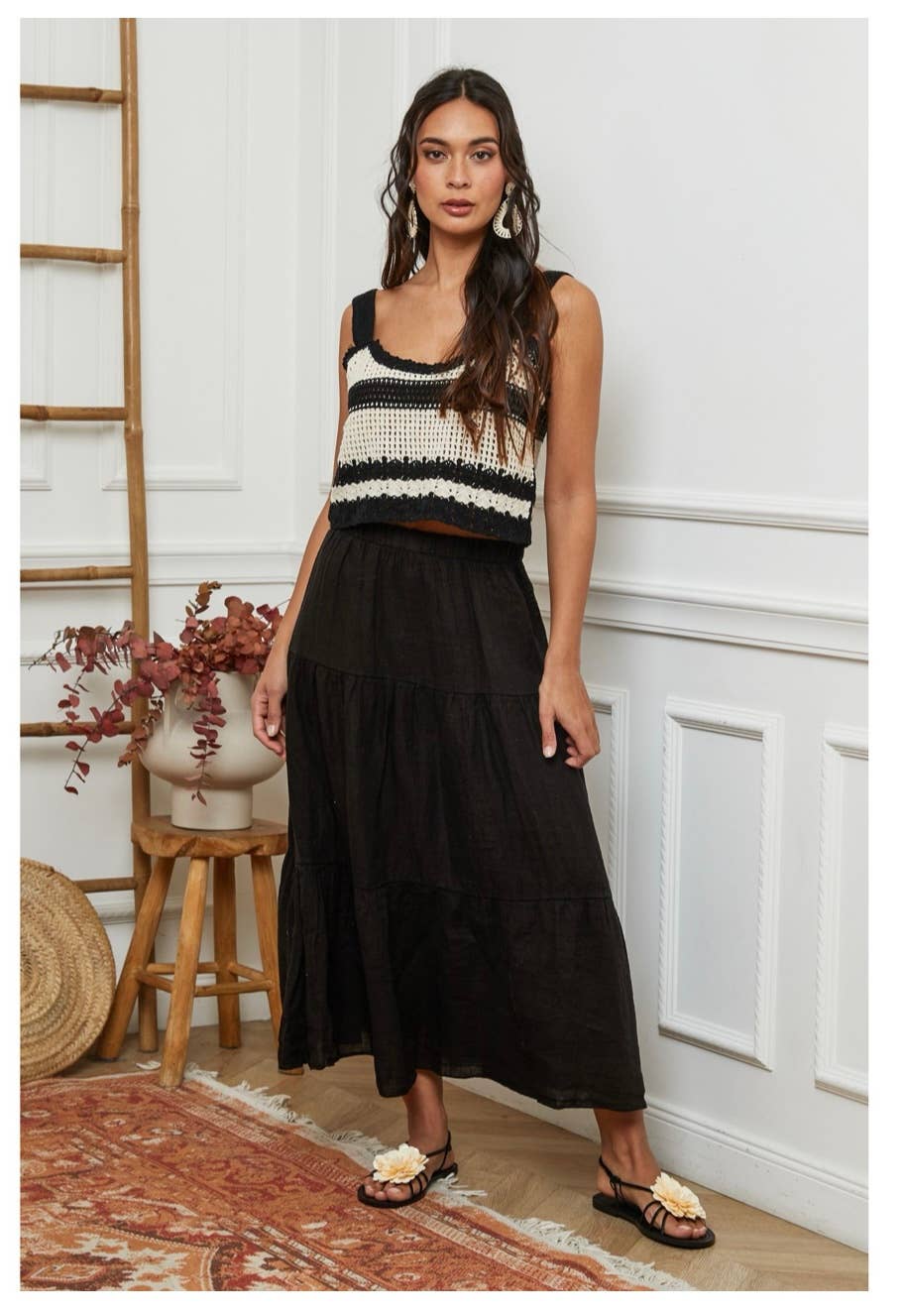 LÉA & LUC - Wholesale Skirt - Women's - 100% Linen Skirt REF. 834828