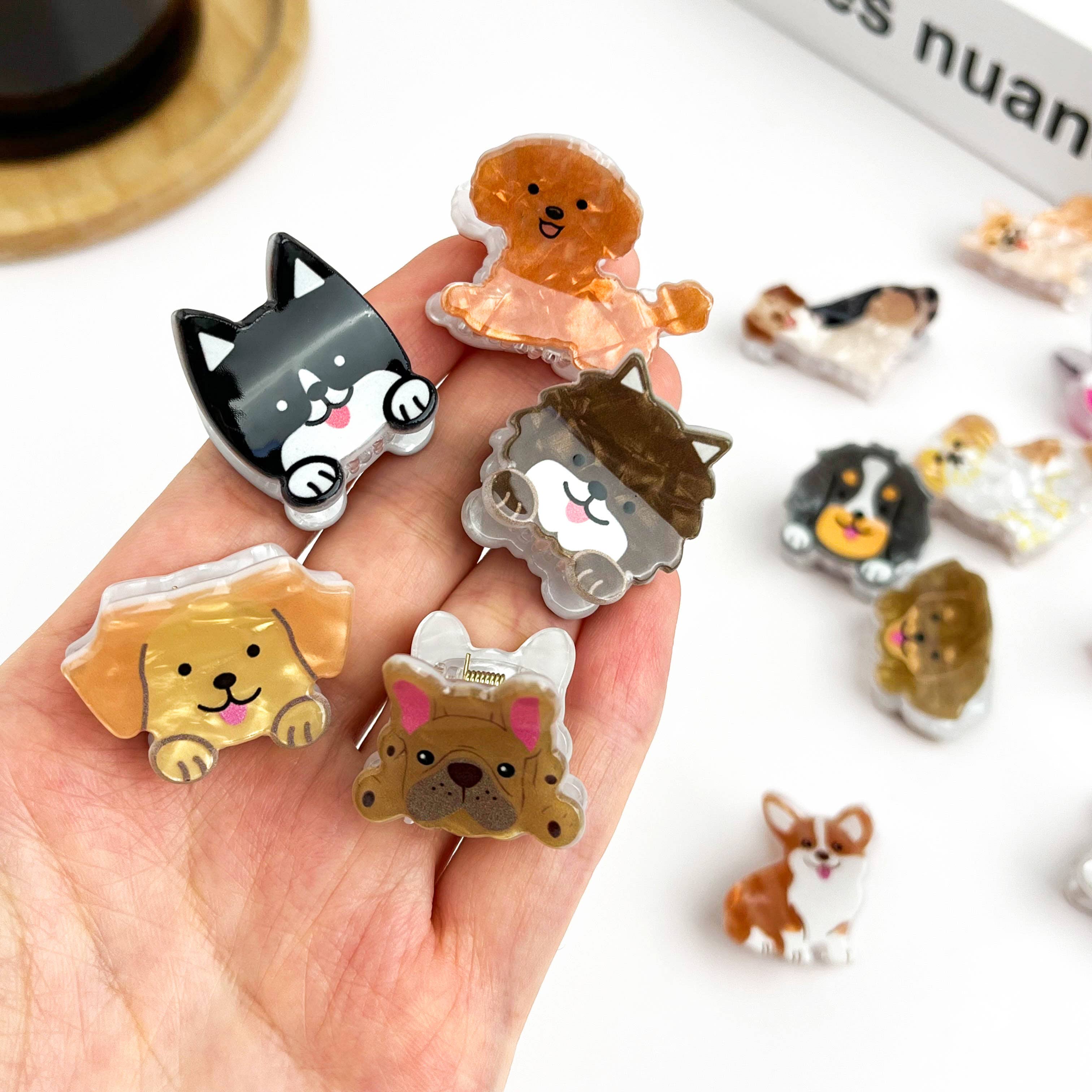 TheDivaSoap - Wholesale Hair Clip - Women's - Mini Dog Series Hair Claw Clips, Cute Puppy Animal Hair Clip16