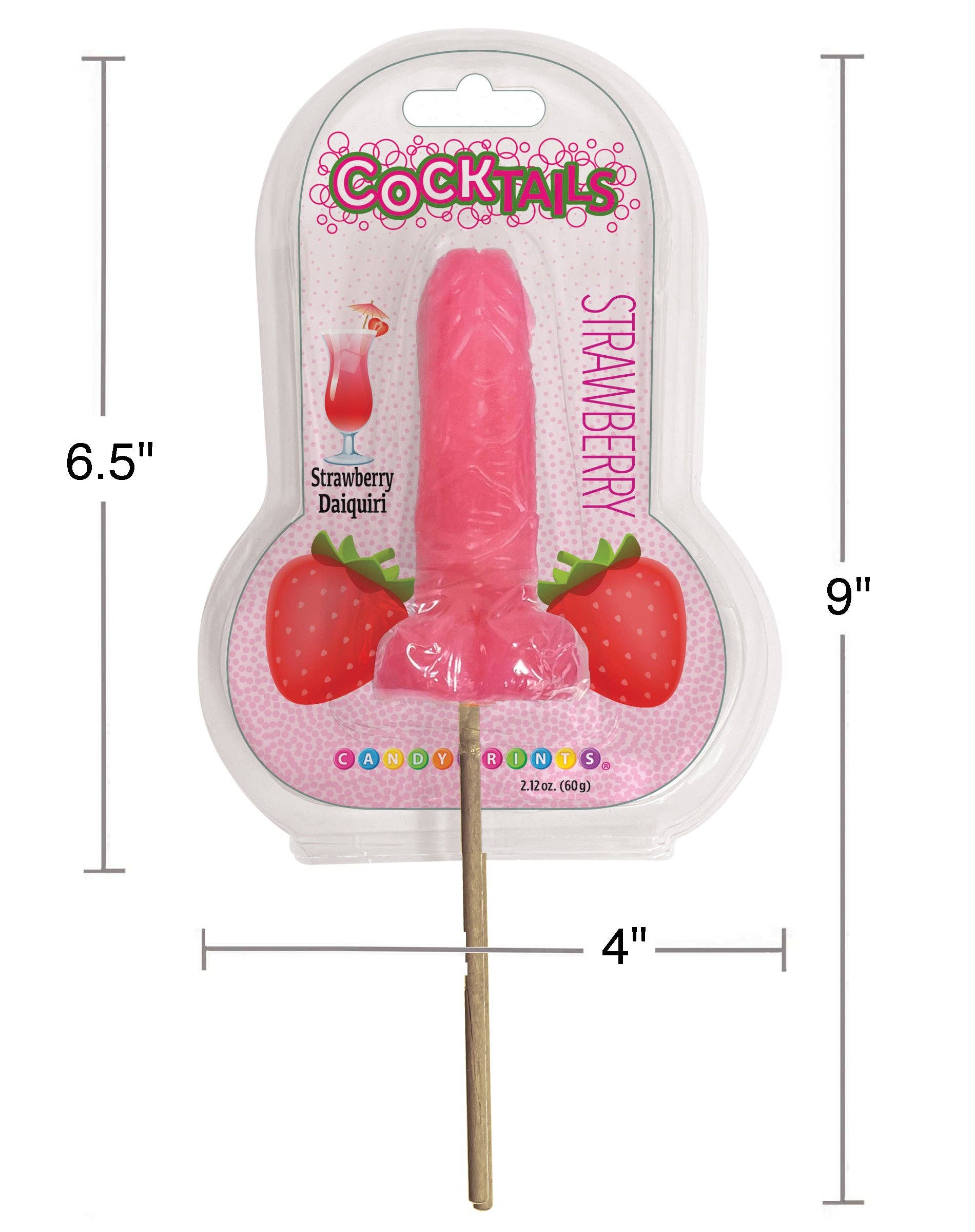 Little Genie Productions - Wholesale Lollipop - COCKtails- Cocktail Inspired Penis Lollipop- Strawberry Daiquiri 🍓3
