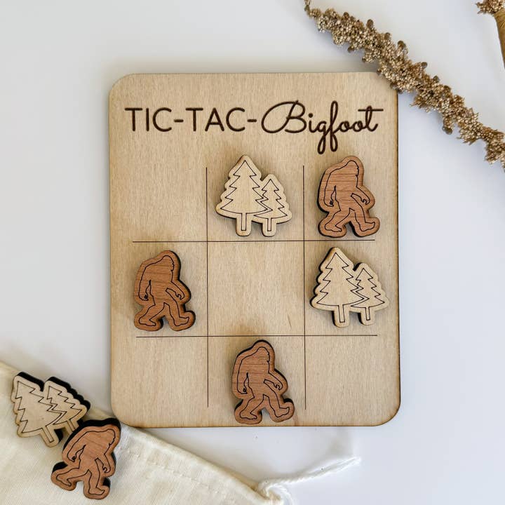 Bigfoot Mini Tic-Tac-Toe Game - Sasquatch Gift for wholesale by Birch House Games & Gifts