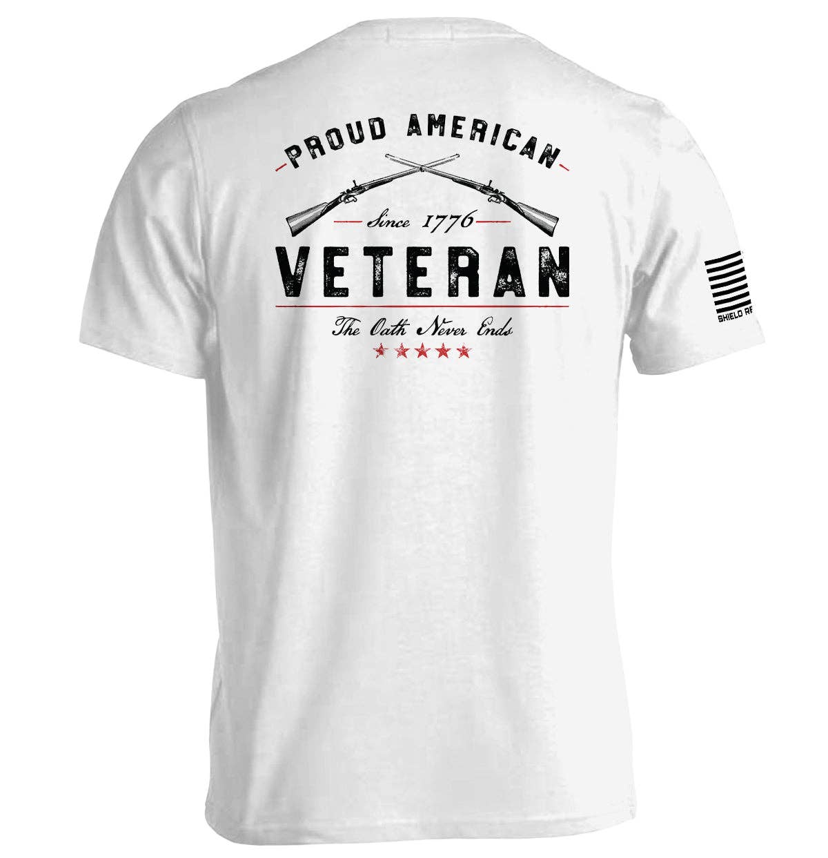 Shield Republic - Wholesale Screen Printed T-Shirt - Men's - Proud American Veteran The Oath Never Ends4