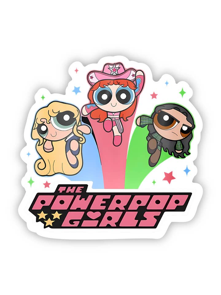 The Powerpop Girls Sticker for wholesale by Pop Cultur'd Co.