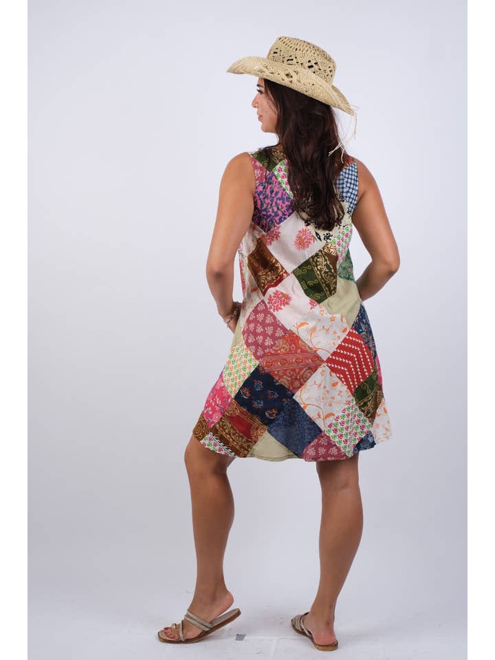 Sacred Threads – wholesale Dress – Women's – Free Spirit Hippie Patchwork Dress