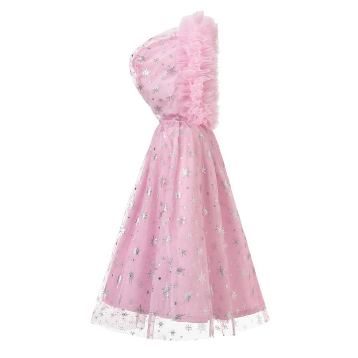 Auraquise - Wholesale Cape - Kids - Girls Winter Princess Hooded Cape – Sparkly Snowflake Cloak Coat for Dress Up & Parties2