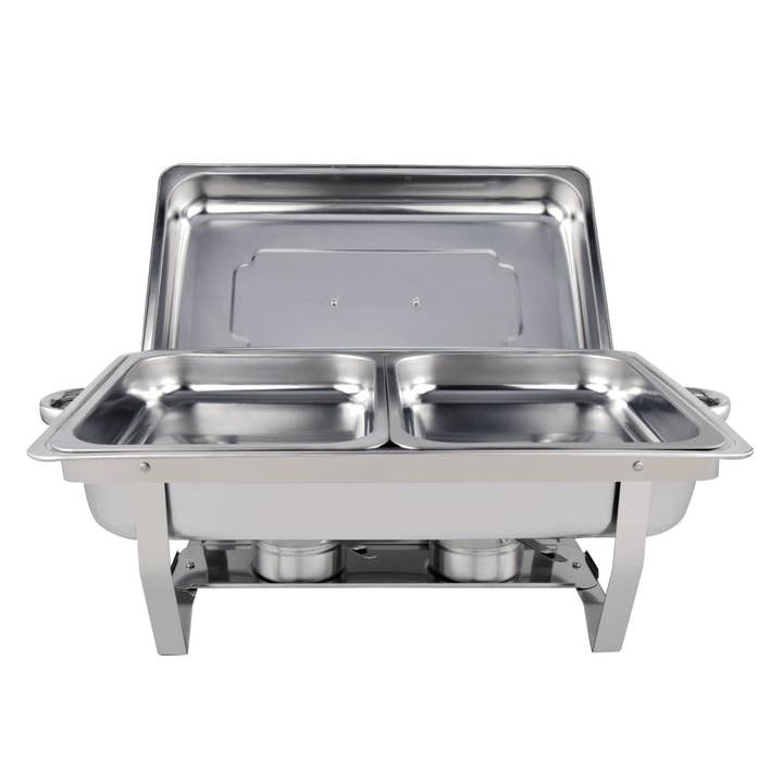 Carbon Steel Dual Compartment Chafing Dish 8L for wholesale by Ignite Cookware Ltd