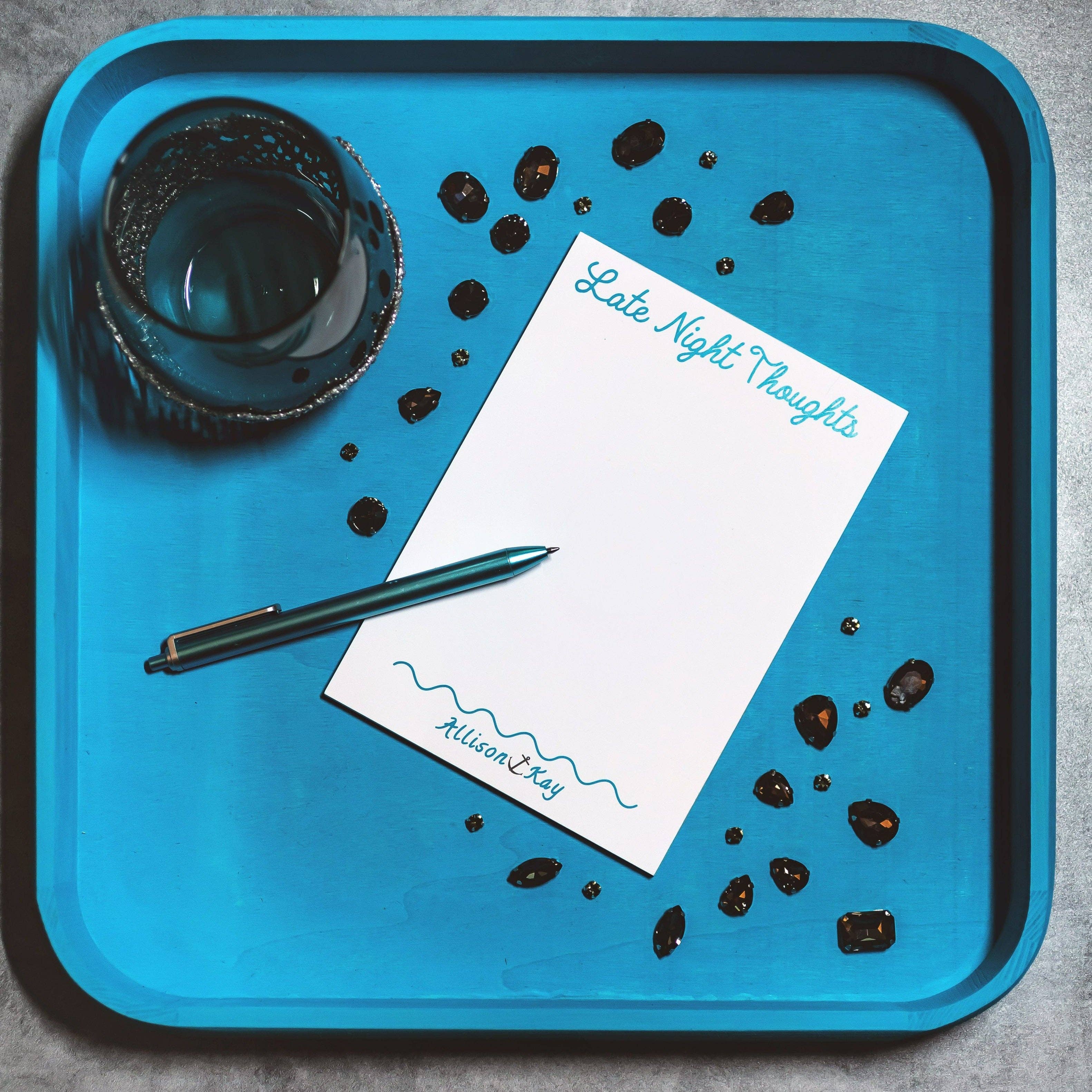 Allison Kay Designs Co. - Vente Blocs-notes - Bloc-notes sur les pensées de fin de soirée0