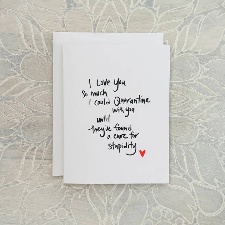 Cartão de saudação Amor em Quarentena por atacado de Lemon Grove Wellness