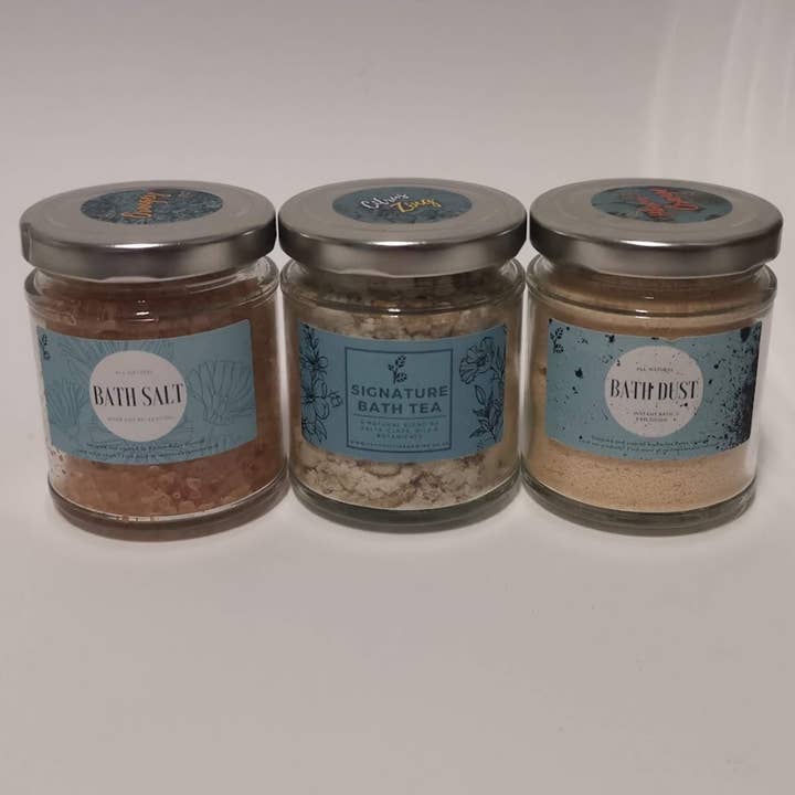 Natural Bath Pack - Including 3 Bathside Jars for wholesale by Recline Relax & Unwind