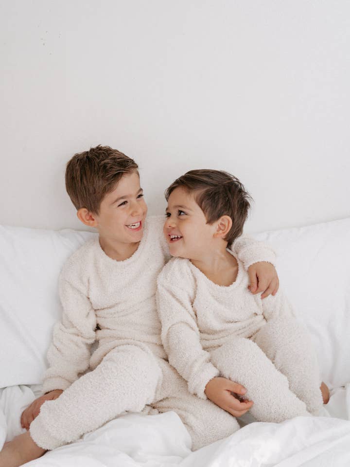 Luna + Luca Cozy Teddy Kid's Set for wholesale by Luna + Luca