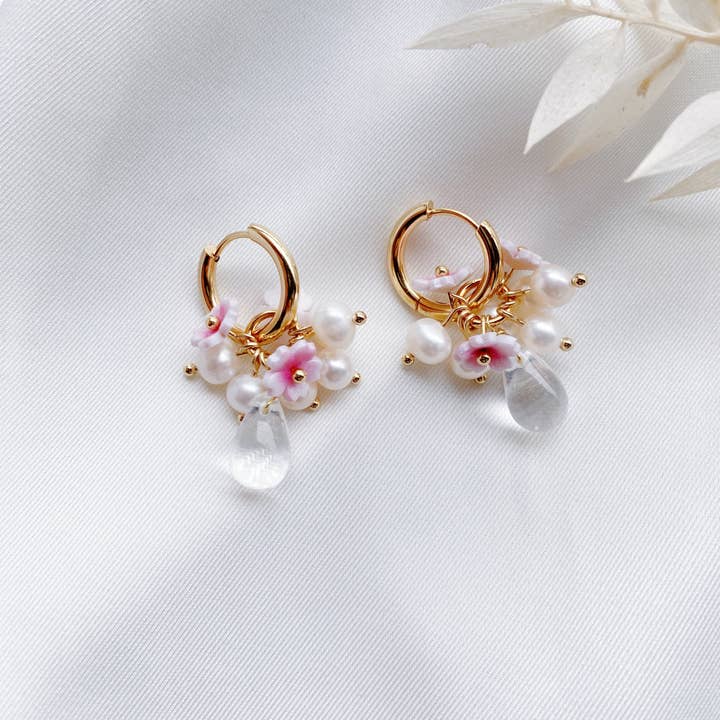 Lovanju - Wholesale Dangle Earrings - Cherry blossoms3