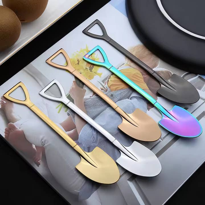 Sostraw & SmartThings - Wholesale Table Spoon (Cutlery) - Shovel Spoon - 2 shapes/4 colors - For Tea, Coffee, Dessert14