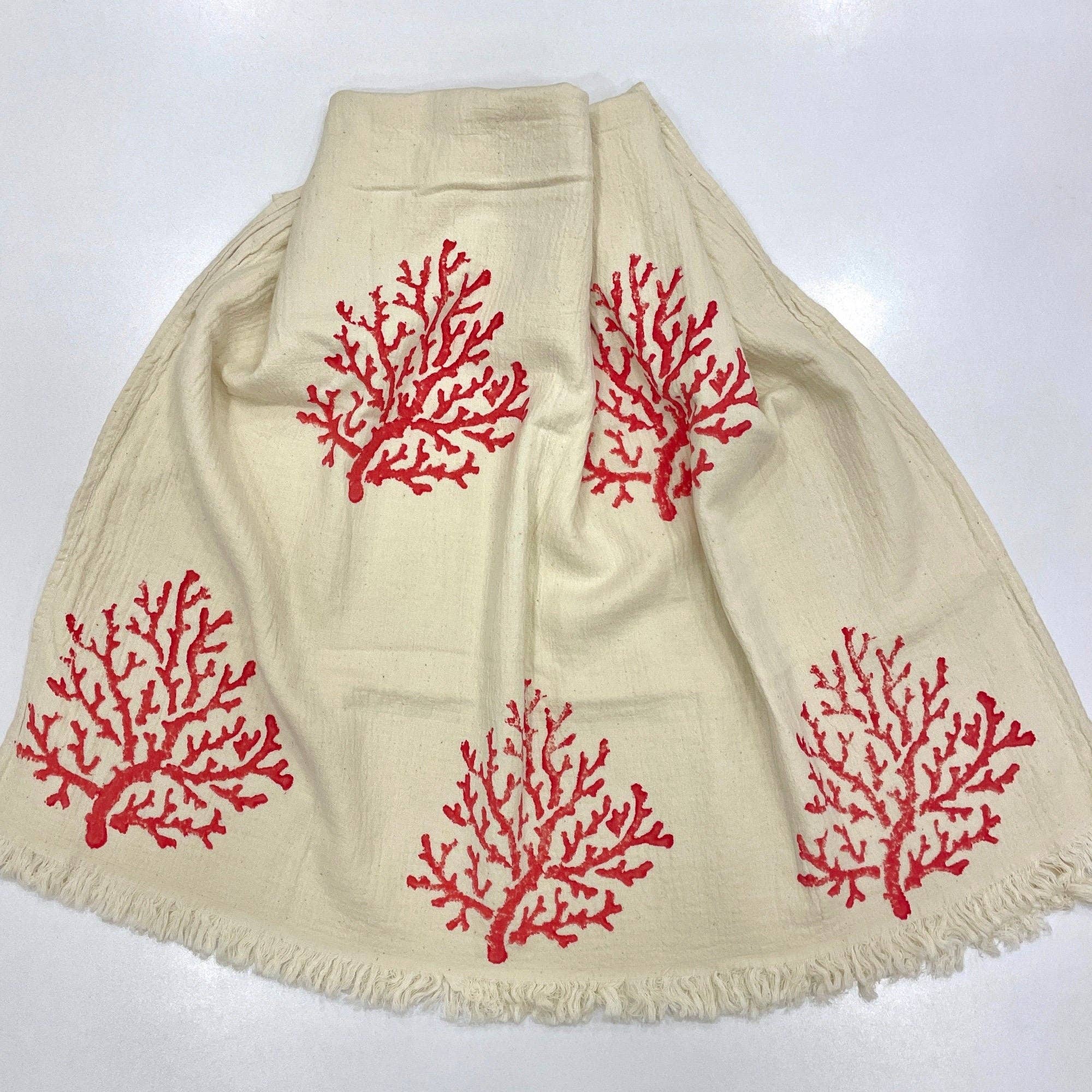 Mila∞Miro by Emelie – Engroshandel Strandhåndklæde – Muslinhåndklæde i Reef Red0