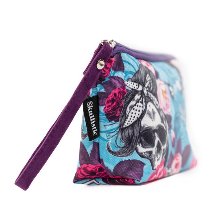 Zapps Clothing - Venta al por mayor Bolsa para maquillaje - Bolso de maquillaje Skullistic BB con flores1