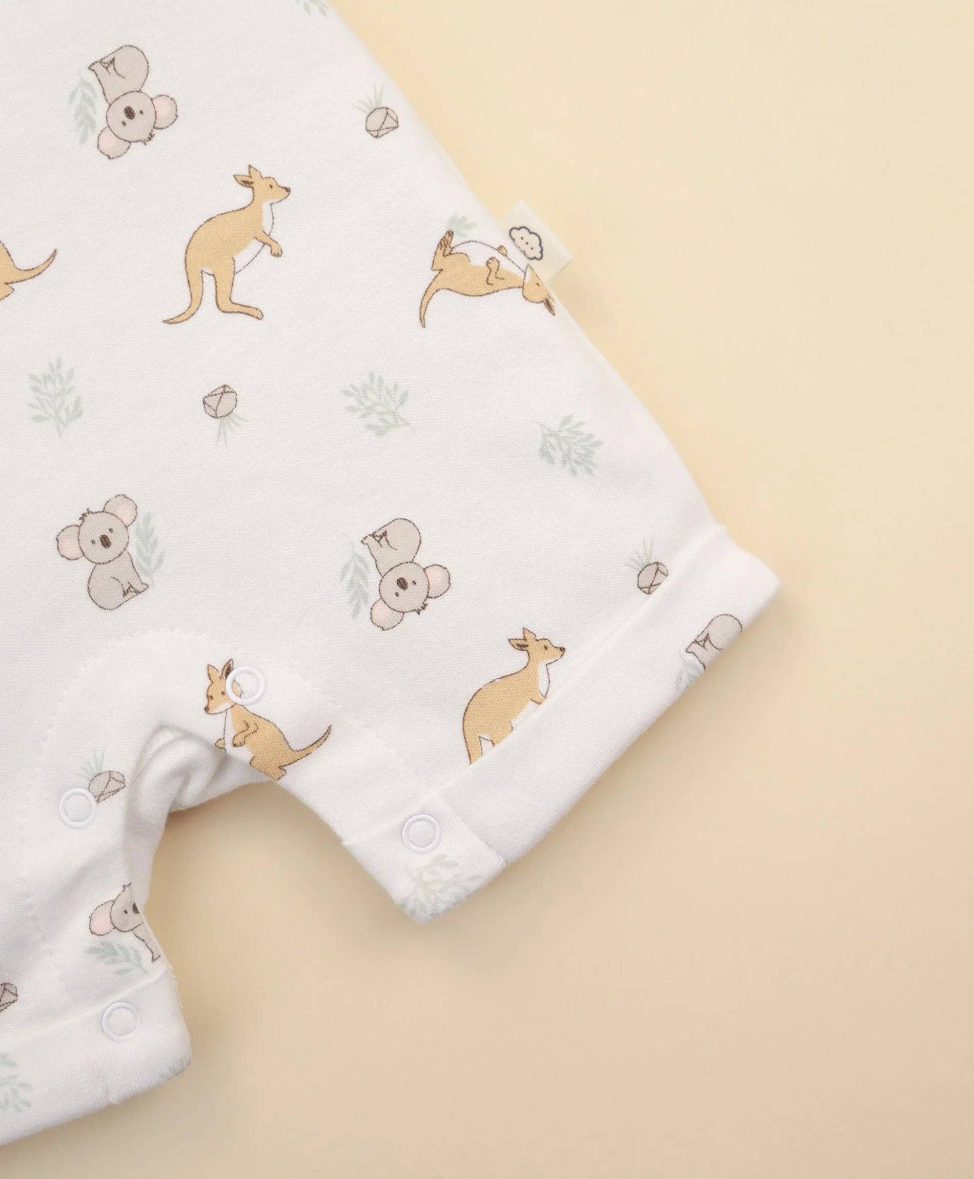 Lūmmi in Colour Babywear - Wholesale Jumpsuit - Baby - Organic Cotton Romper - Kangaroo & Koala2