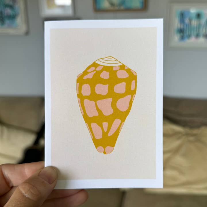 Sierra Rehrer Designs – Cartão de saudação diária por atacado – Cartão Hebrew Cone Shell1