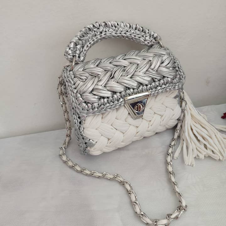 CHQEL - Wholesale Crossbody Bag - Women's - CHQEL Evening Clutch Bag for Women, Handmade Crochet Wedding1