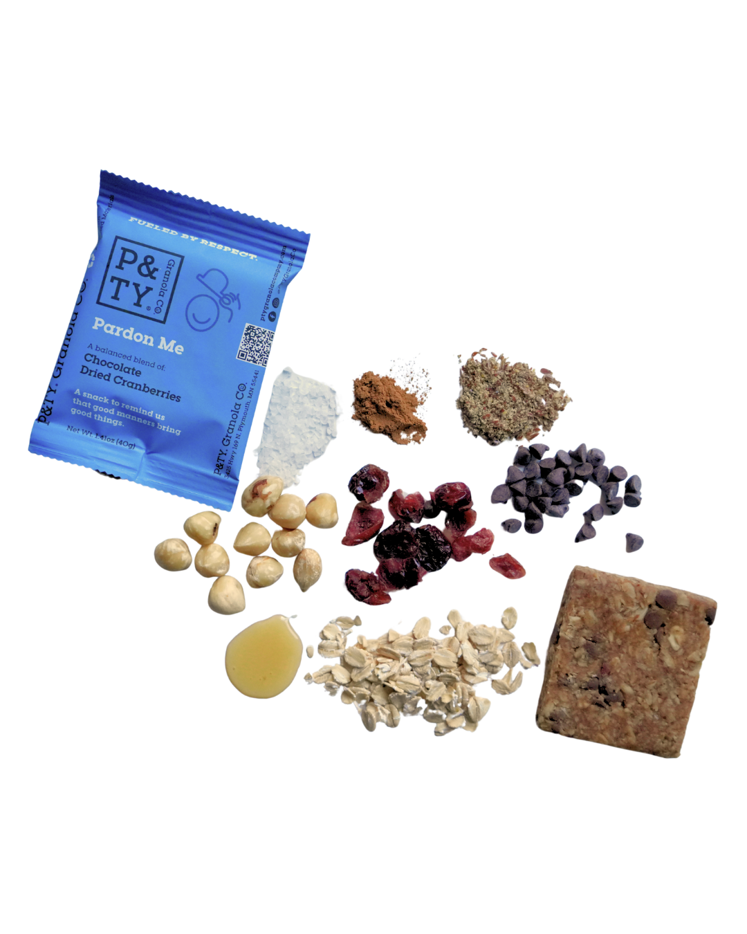 P&TY Granola Co. - Wholesale Snack Bar - Pardon Me Granola Bar: Chocolate, Dried Cranberries2