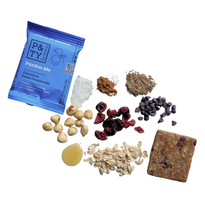 P&TY Granola Co. - Wholesale Snack Bar - Pardon Me Granola Bar: Chocolate, Dried Cranberries2