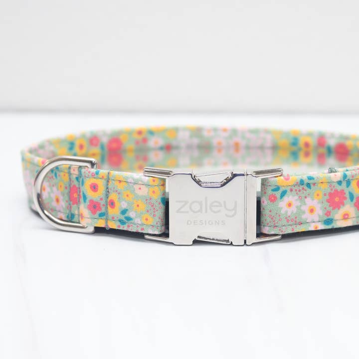 Flower Fields Dog Collar for wholesale by Zaley Designs