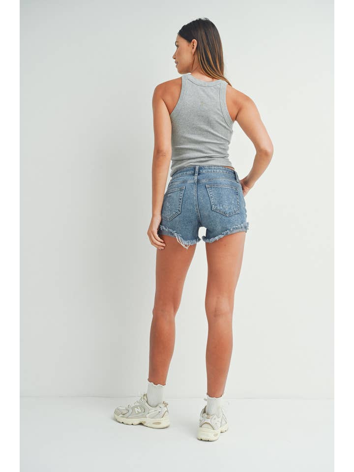 Just USA Jeans - Wholesale Shorts - Women's - JH301 - MED - Mid Rise Cuffed Side Seam Short