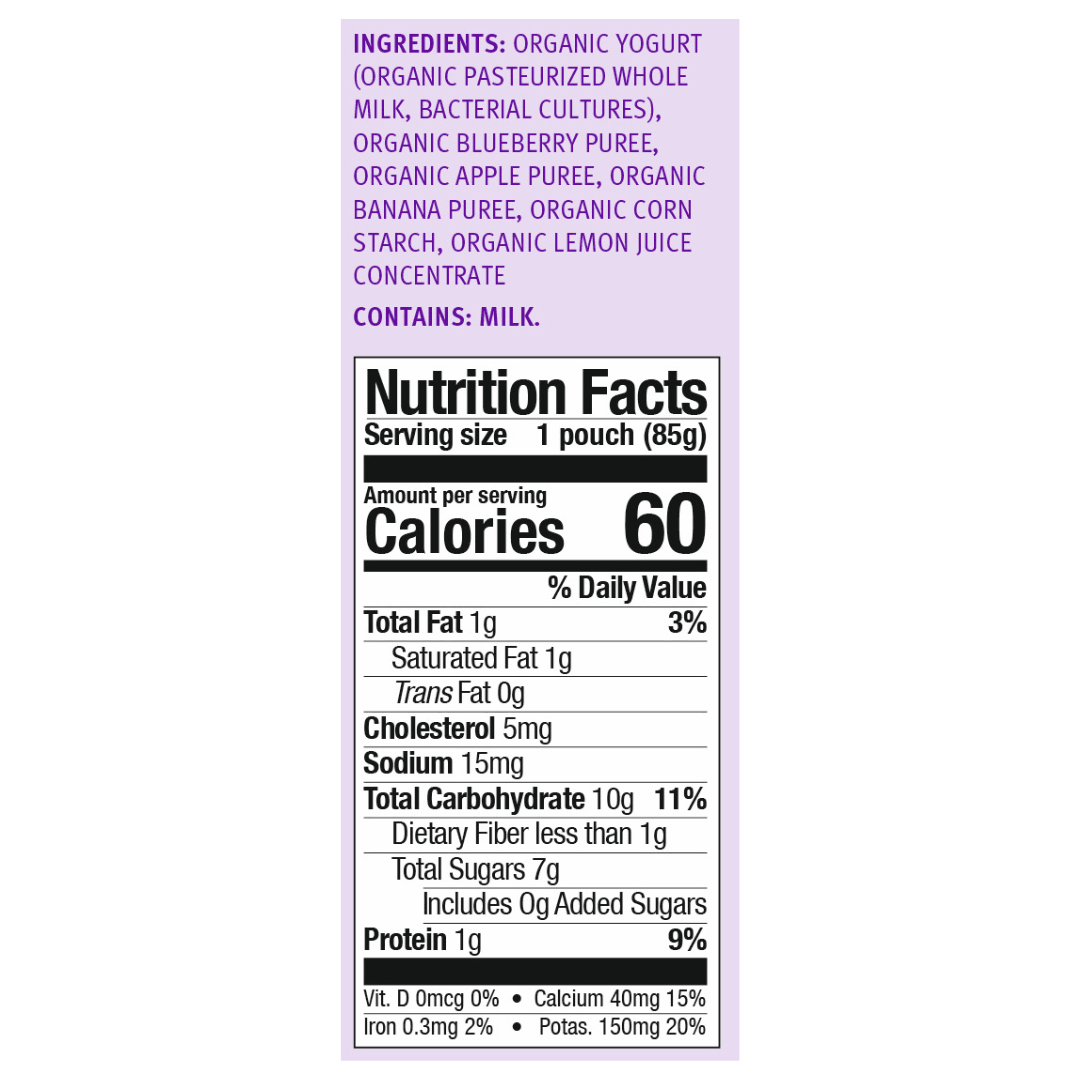 Holle USA - Wholesale Baby Food - Holle Organic Yogurt Pouches: Blueberries, Apple, Banana3