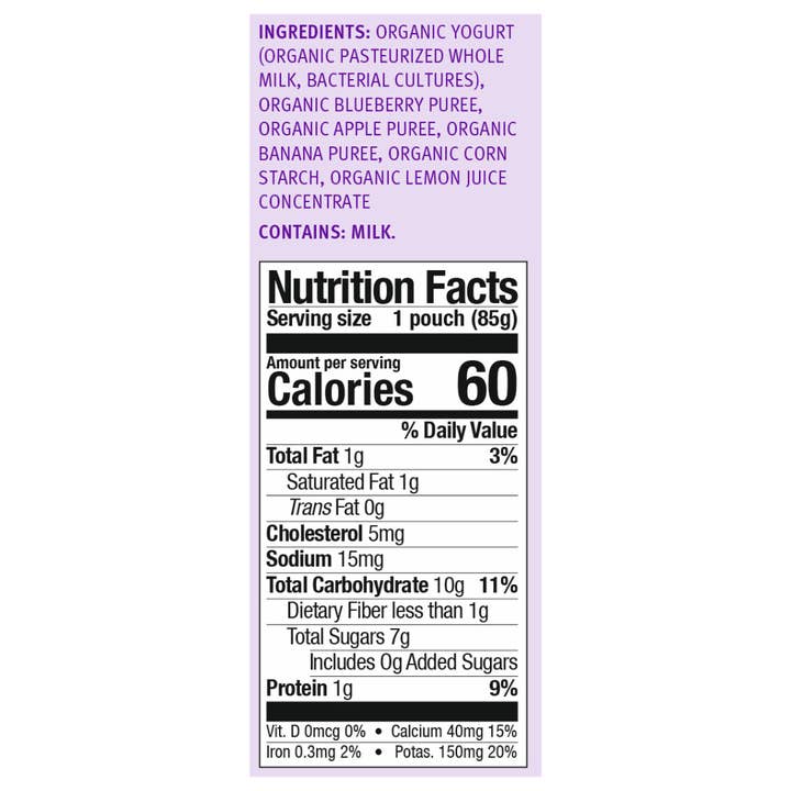 Holle USA - Wholesale Baby Food - Holle Organic Yogurt Pouches: Blueberries, Apple, Banana3