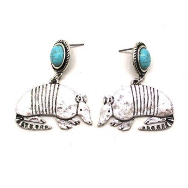 TURQUOISE BENGELENDE OORBELLEN IN WESTERNDESIGN voor wholesale door Snowing West