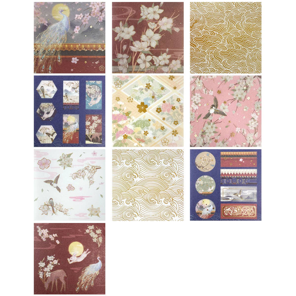 Wrapables.com - Wholesale Washi Tape - Wrapables Decorative Gold Foil Washi Tape and Sticker Set45
