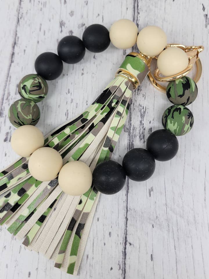 Camo Silicone Wristlet for wholesale by The Wristlet Bar