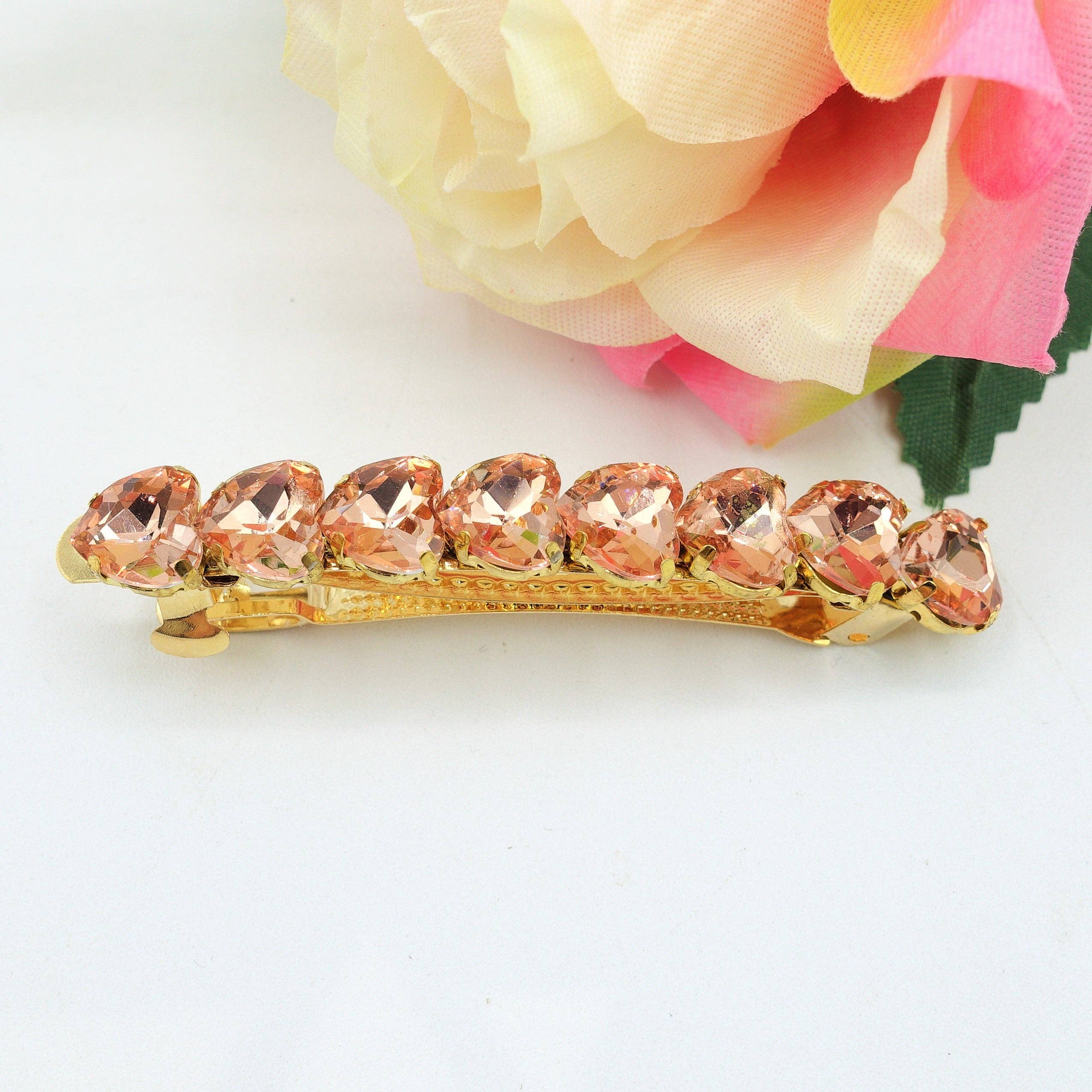 Daemon srls - Wholesale Hair Clip - Women's - LUCE -Fermaglio per capelli con pietre sfaccettate a cuore13