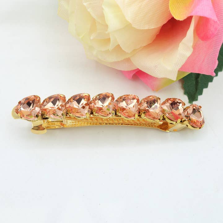 Daemon srls - Wholesale Hair Clip - Women's - LUCE -Fermaglio per capelli con pietre sfaccettate a cuore13