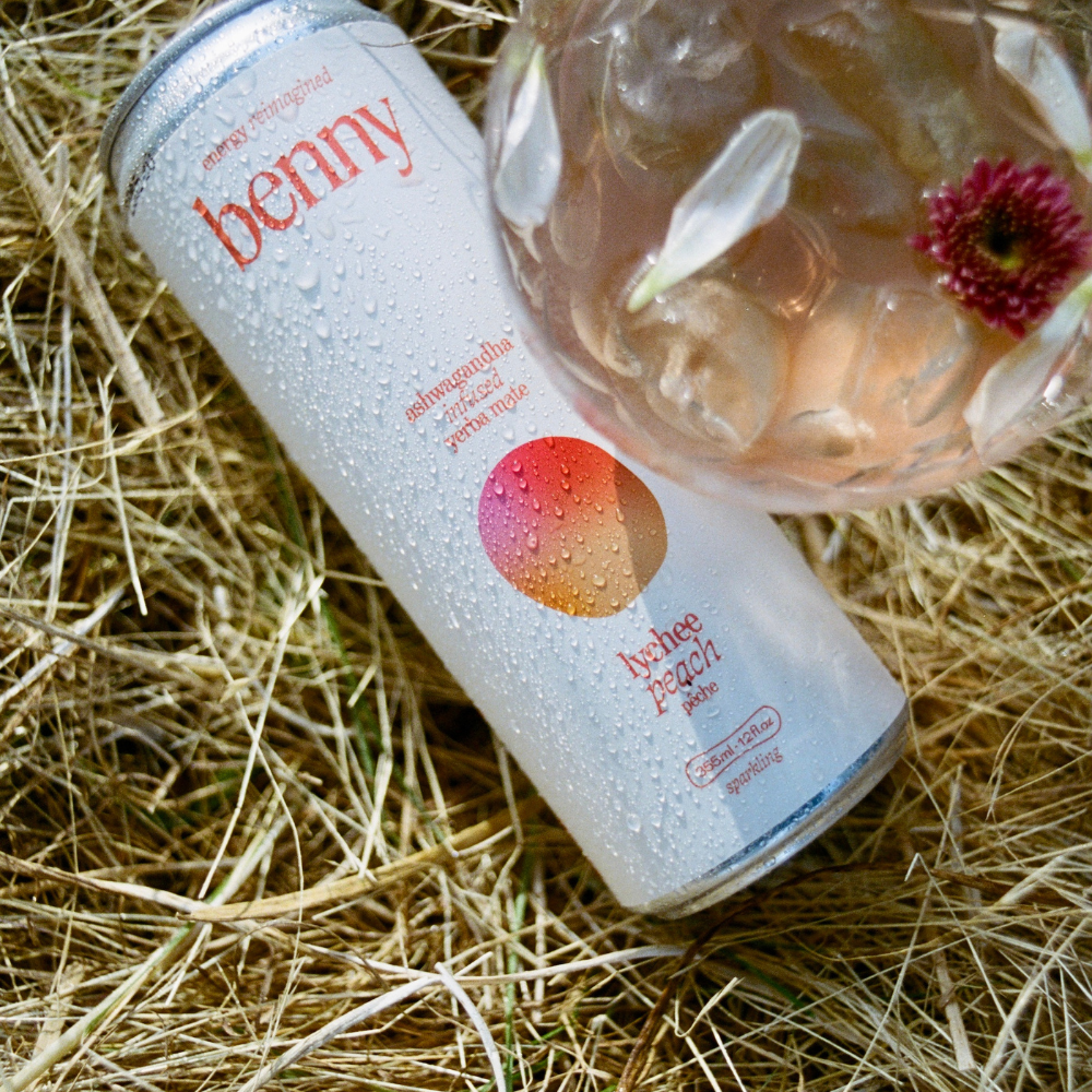 Benny - Vente Apéritifs sans alcool/mocktails - Boisson énergisante yerba mate pêche litchi Benny3