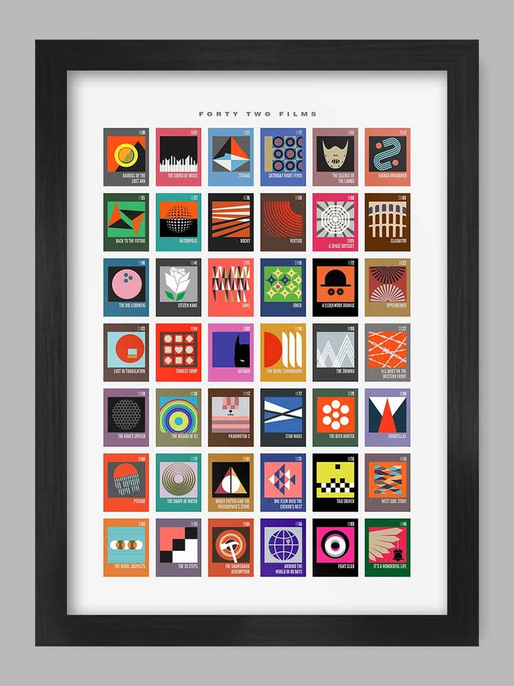 Quarantadue Film - Stampa del Poster per la vendita all'ingrosso da parte di The Northern Line