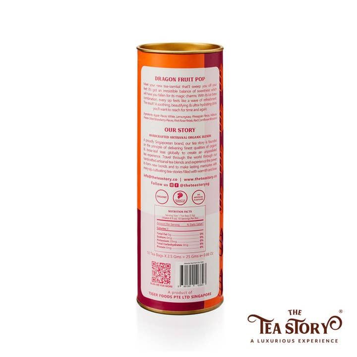 The Tea Story - Wholesale Health/Detox Tea - Dragon Fruit Pop Tea Tube1