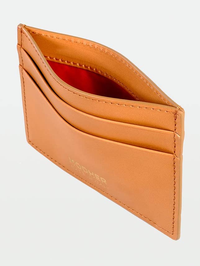 Credit Card Slip in Vegetable Tanned Leather - Naturale for wholesale by MODHER