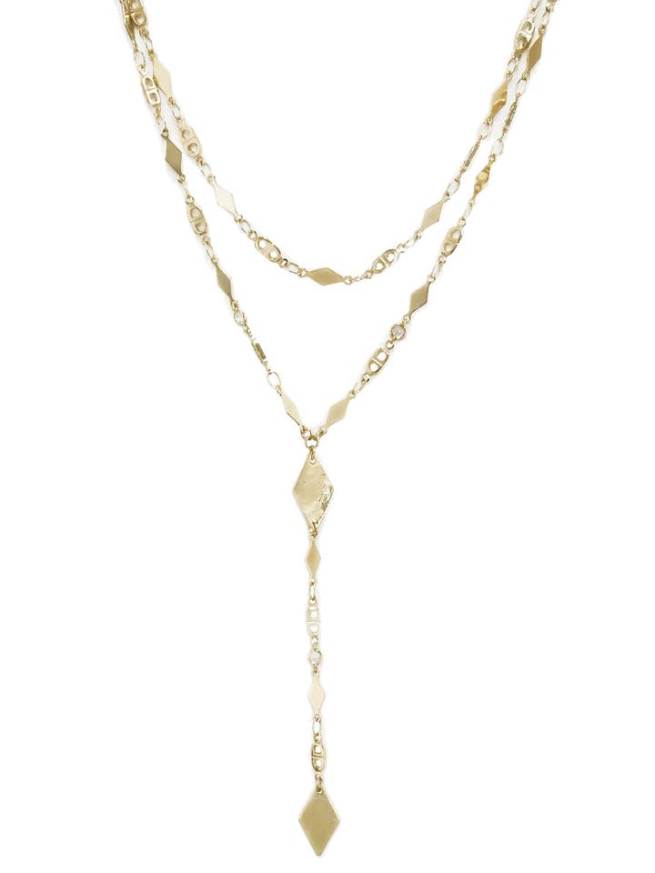 Augustine Lagdelt Lariat halskæde for engroshandel hos Ettika