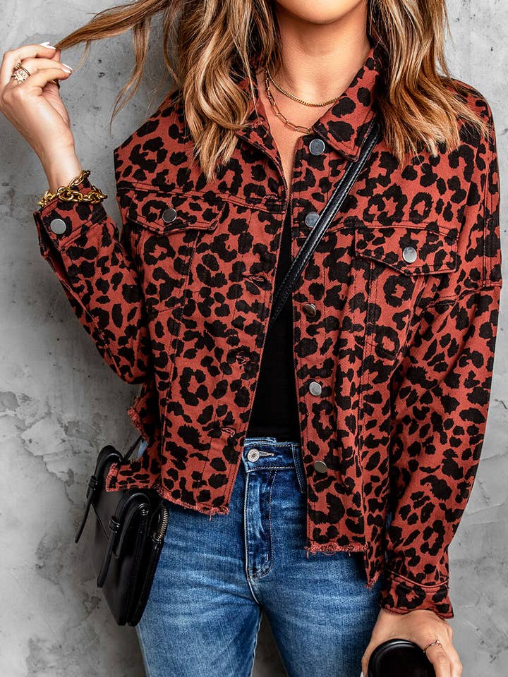 Jack met luipaardprint en rauwe voor wholesale door Fashion Quality Boutik